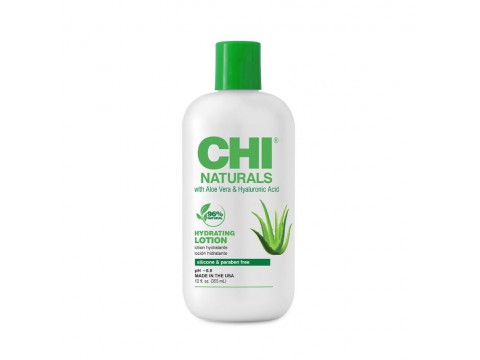 CHI CARE NATURALS Drėkinantis kūno losjonas su aloe vera ir hialurono rūgštimi, 355 ml
